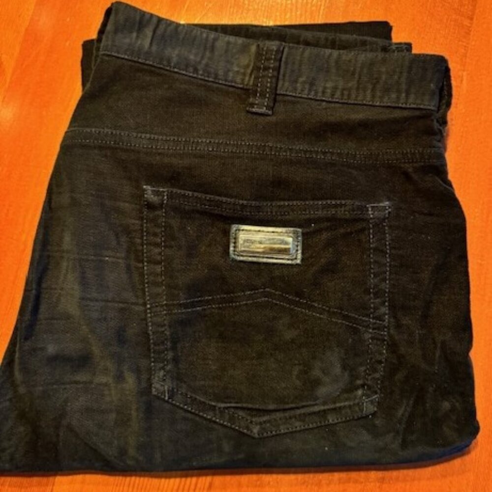 Armani Black Fine Corduroy Pant